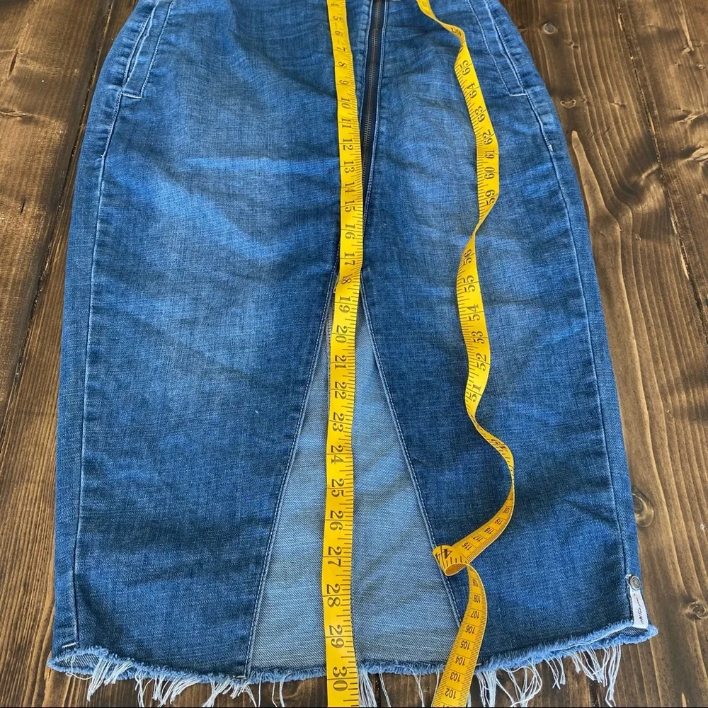 One Teaspoon Blue Denim A-Line Skirt - Picture 14 of 15